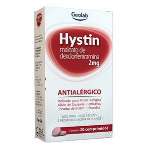 DEXCLORFENIRAMINA - HYSTIN 2MG 20 COMPRIMIDOS