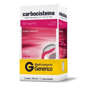 Carbocisteína Xarope Adulto 100Ml - Cimed - Genérico (Sem Açúcar)