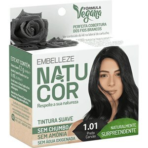 Tinta De Cabelo Natucor  - Nº 1.01 Preto Carvão 