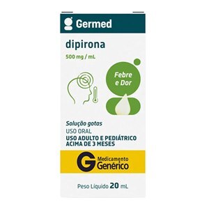 Dipirona 500Mg/Ml Gotas 20Ml - Germed Genérico (Novalgina)