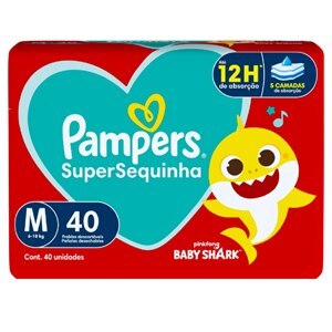 Fralda Pampers Supersec Mega Tamanho M 40 Unidades