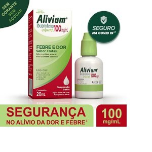 ALIVIUM GOTAS 100MG/ML ADULTO E PEDIÁTRICO SABOR FRUTAS 20ML - SEM AÇÚCAR