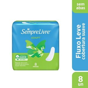 Absorvente Sempre Livre Adapt Cobertura Suave Sem Abas 8 Unidades