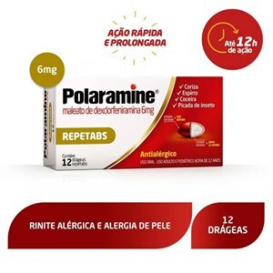 POLARAMINE REPETABS 6MG AÇÃO PROLONGADA 12 COMPRIMIDOS