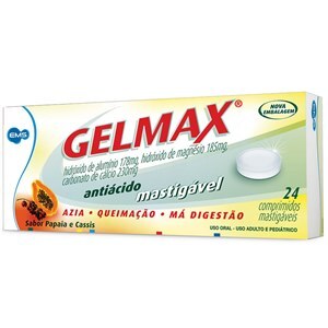 Gelmax Sabor Papaya 24 Comprimidos Mastigáveis