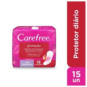 Protetor Diário Carefree Proteção Neutraliza Odores Com Perfume 15 Unidades