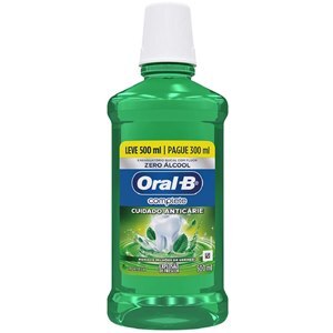 ENXAGUATÓRIO BUCAL ORAL B HORTELÃ LEVE 500 PAGUE 300ML