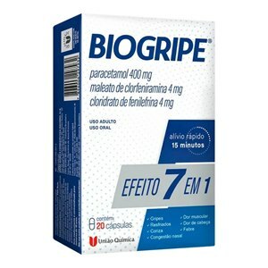 Biogripe 400mg + 4mg + 4mg, Caixa Com 20 Cápsulas Duras