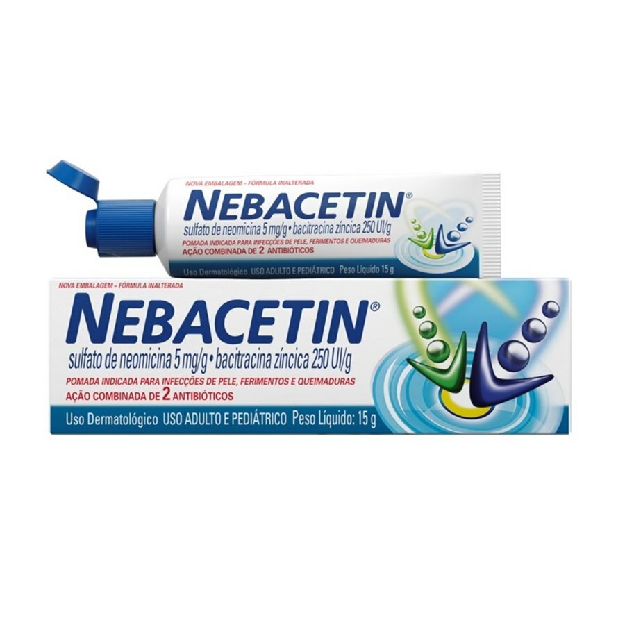 NEBACETIN POMADA 15G - Ultrafarma