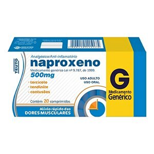 Naproxeno 500Mg 20 Comprimidos - Teuto - Genérico (Naprosyn-Bayer)