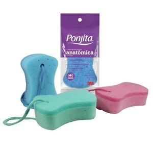 ESPONJA BANHO NEXCARE PONJITA 3M ANATOMICA DUPLA FACE CORES VARIADAS 1 UNIDADE