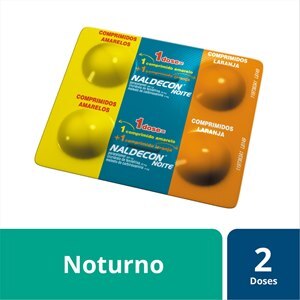 Paracetamol + Orfenadrina + Carbinoxamina Naldecon Noite 4 Comprimidos