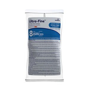 Seringa De Insulina Ultra-Fine 8mm 50ui 10 Unidades