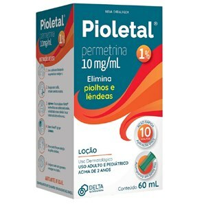 PERMETRINA - PIOLETAL 1% 10MG/ML LOÇÃO 60ML