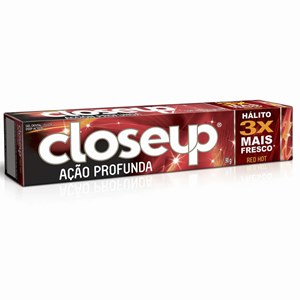 Creme Dental Closeup Proteção 360º Fresh Red Hot 90G