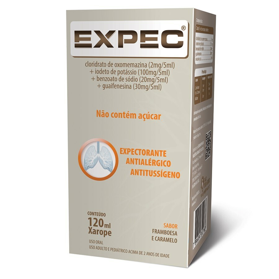 Expec Xarope Antitussígeno Expectorante e Antialérgico 120ml