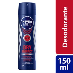 Desodorante Antitranspirante Aerossol Nivea Men Active Dry Impact 72H 150Ml