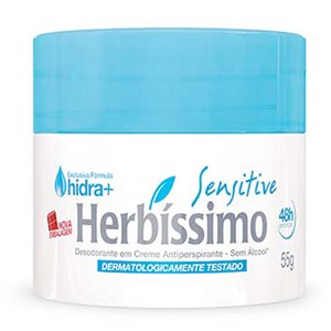 Desodorante Antitranspirante Creme Herbíssimo Sensitive 48H 55G