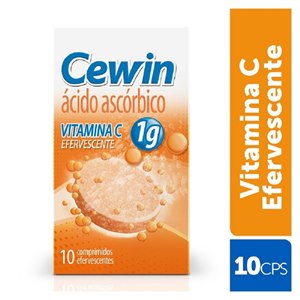 VITAMINA C - CEWIN 1G 10 COMPRIMIDOS EFERVESCENTES 