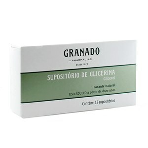 SUPOSITÓRIO DE GLICERINA GRANADO ADULTO 12 UNIDADES
