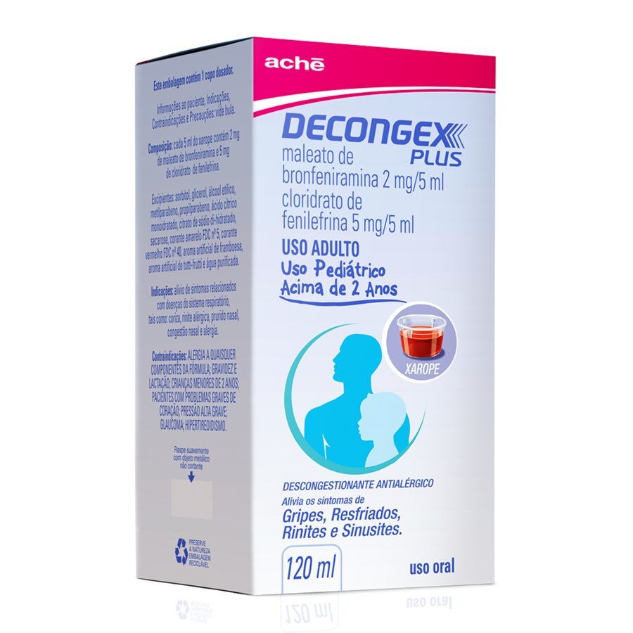 DECONGEX PLUS XAROPE COM 120ML