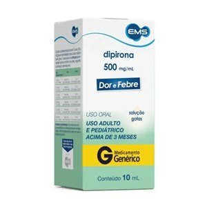 Dipirona 500mg/Ml Gotas 10ml - Ems Genérico (Novalgina)