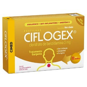 Pastilha Ciflogex Sabor Mel E Limão 12 Unidades