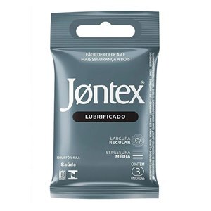 Preservativo Jontex Lubrificado Com 3 Unidades