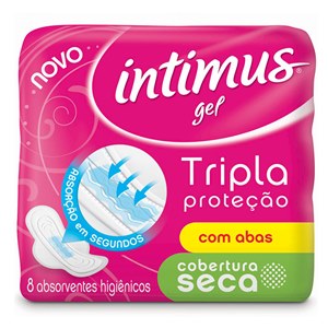 Absorvente Intimus Gel Normal Cobertura Seca Abas 8 Unidades