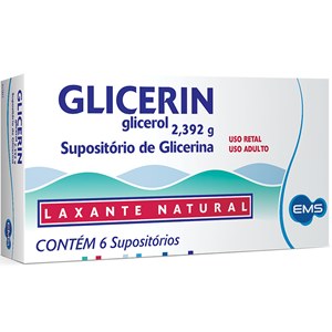 Supositório De Glicerina Ems - Glicerin Adulto 6 Unidades