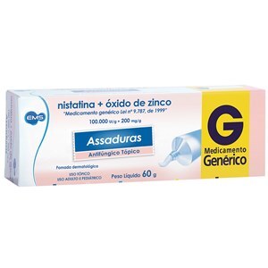 NISTATINA + ÓXIDO DE ZINCO POMADA 60G - EMS - GENÉRICO