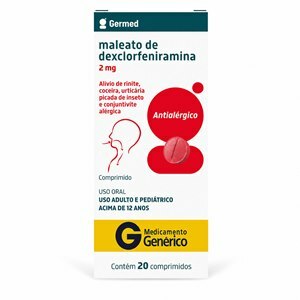 Dexclorfeniramina 2Mg 20 Comprimidos - Germed Genérico (Polaramine)