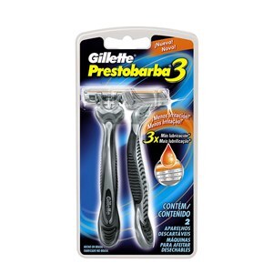 Aparelho De Barbear Gillette Prestobarba 3 Confortgel 2 Unidades