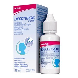 Decongex Plus 2Mg/Ml + 2,5Mg/Ml Solução Oral Uso Pediátrico 20Ml