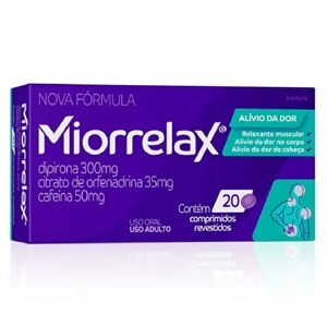 Dipirona + Orfenadrina + Cafeína - Miorrelax 20 Comprimidos