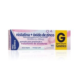 Nistatina + Óxido De Zinco Pomada 60g - Neo Química Genérico (Dermodex)