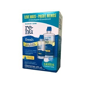 RENU FRESH PLUS 355ML + 120 ML KIT GRÁTIS + ESTOJO PARA LENTES