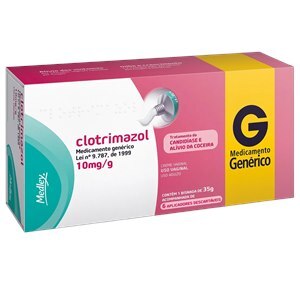 Clotrimazol 1% (10Mg/G) Creme Vaginal 35G + 6 Aplicadores - Medley - Genérico
