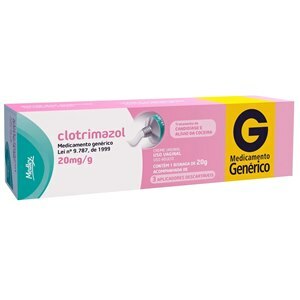 Clotrimazol 2% (20Mg/G) Creme Vaginal 20G + 3 Aplicadores - Medley - Genérico