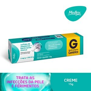 NEOMICINA + BACITRACINA POMADA 15G - MEDLEY - GENÉRICO