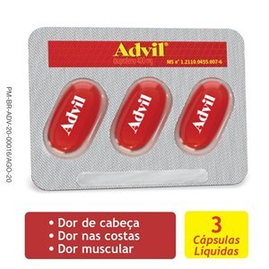 Ibuprofeno Advil 400Mg 3 Cápsulas