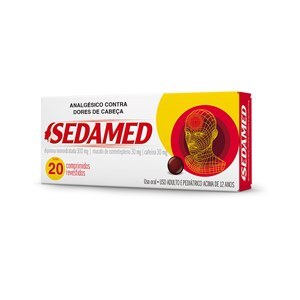 Dipirona+Isometepteno+Cafeína - Sedamed 20 Comprimidos Revestidos