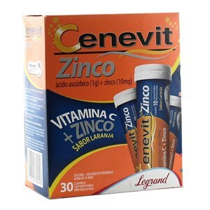 Vitamina C - Cenevit Zinco 1G 30 Comprimidos Efervescentes