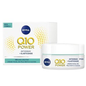 Creme Facial Antissinais Dia Nivea Q10 Plus Pele Mista A Oleosa Fps30 50Ml
