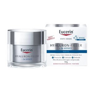 Eucerin Hyaluron Filler Creme Facial Antirrugas Noite 50G   
