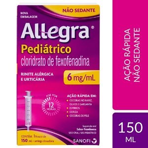 Antialérgico Allegra Pediátrico Suspensão Seringa 150Ml