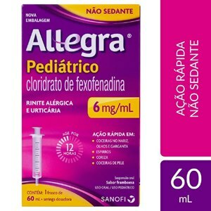 Antialérgico Allegra Pediátrico Suspensão Seringa 60Ml