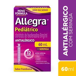 ANTIALÉRGICO ALLEGRA PEDIÁTRICO SUSPENSÃO SERINGA 60ML