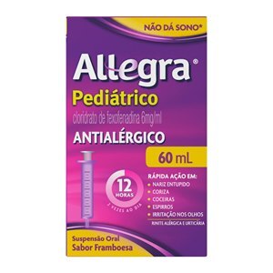 ANTIALÉRGICO ALLEGRA PEDIÁTRICO SUSPENSÃO SERINGA 60ML