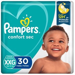 Fralda Pampers Confort Sec Mega Tamanho Xxg Com 30 Unidades 